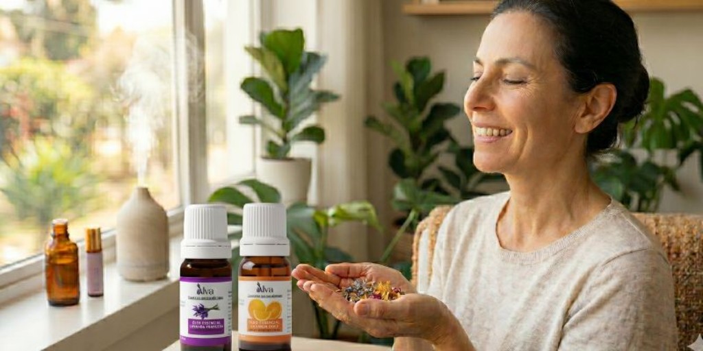 Oleos Essenciais naturais de Lavanda e Laranja Doce da marca Alva Ess&ecirc;ncias