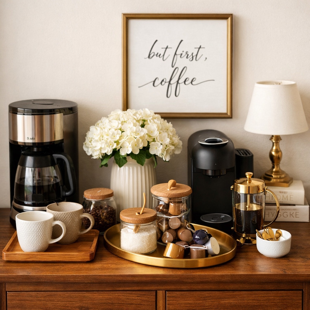 Como montar um cantinho do café bonito e funcional em casa