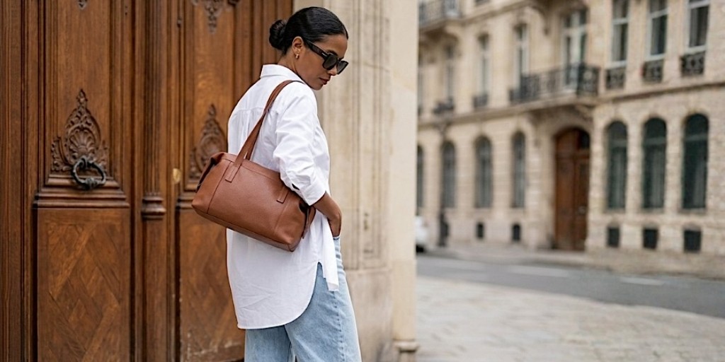 Coleção de bolsa feminina Tote em couro legitimo