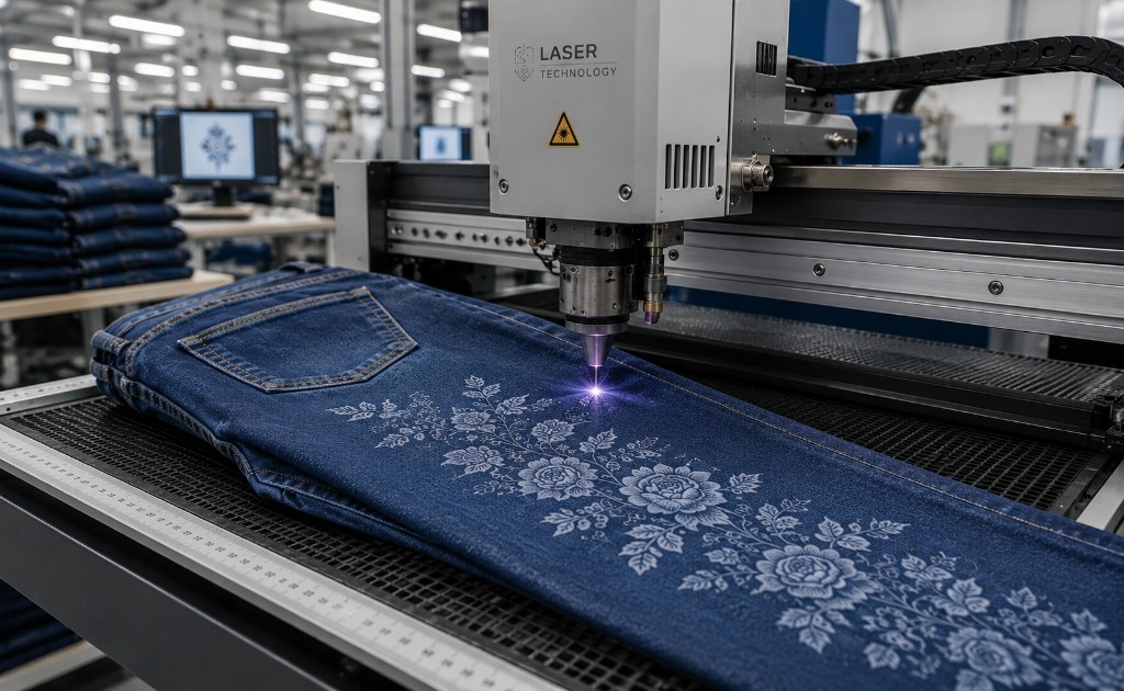 Maquina estampa jeans a laser