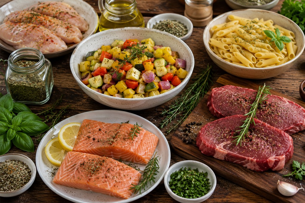 combina&ccedil;&atilde;o de temperos para carnes peixes e legumes