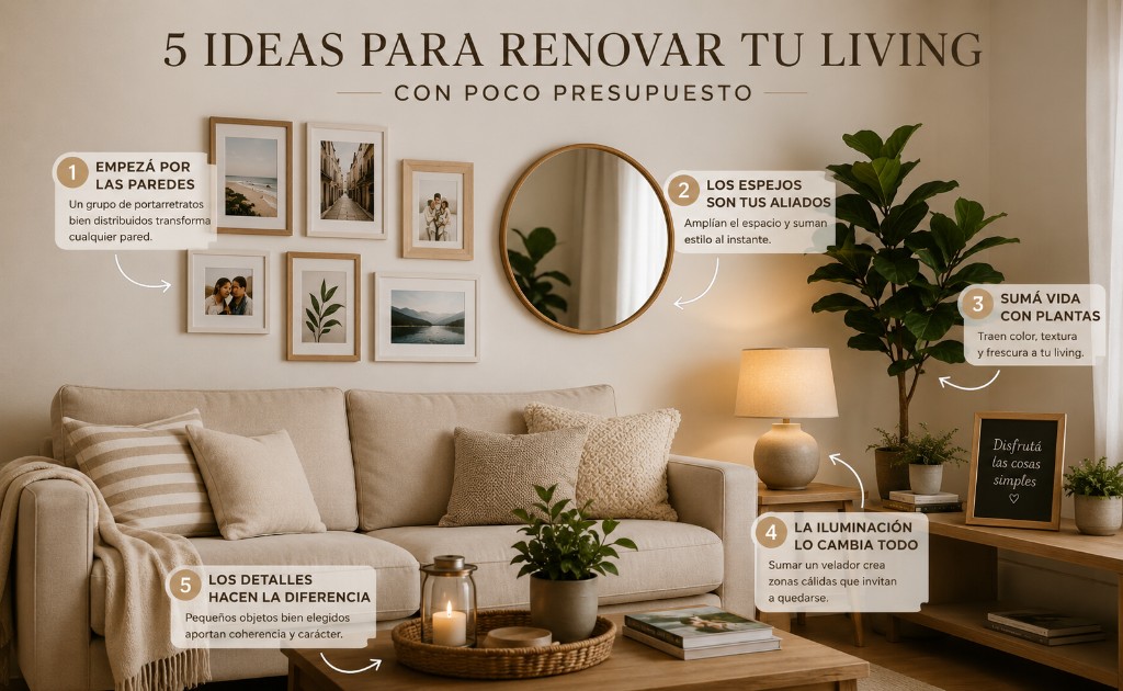 Cómo decorar tu living con estilo y poco presupuesto | Latitud Zero