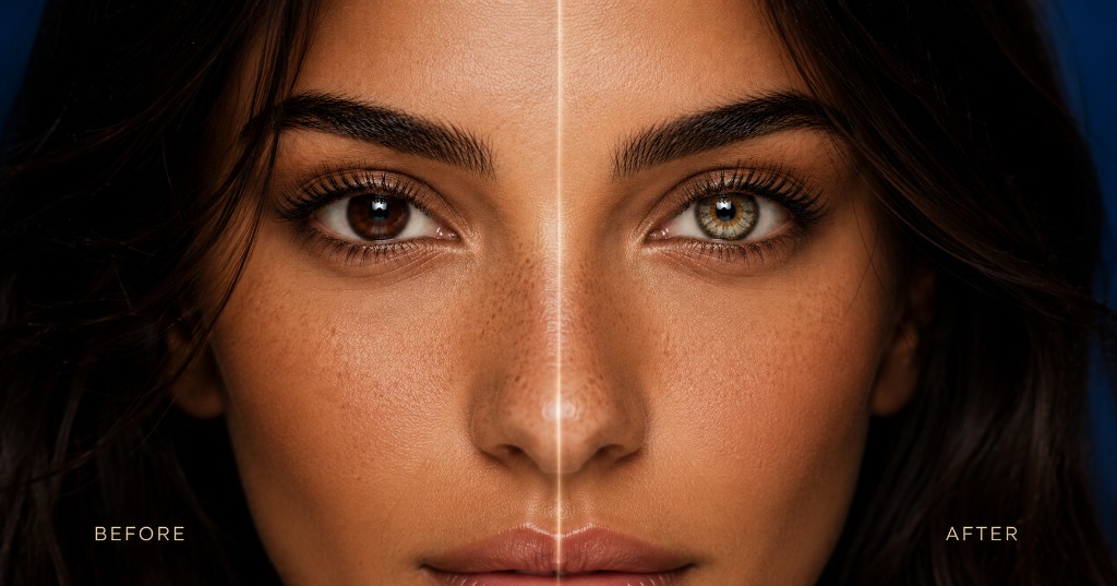 Natural looking Brazilian colored contact lenses