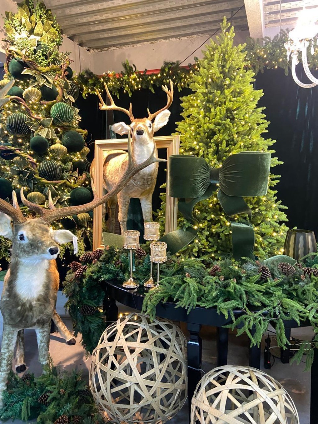Decora&ccedil;&atilde;o natalina em tons de verde.