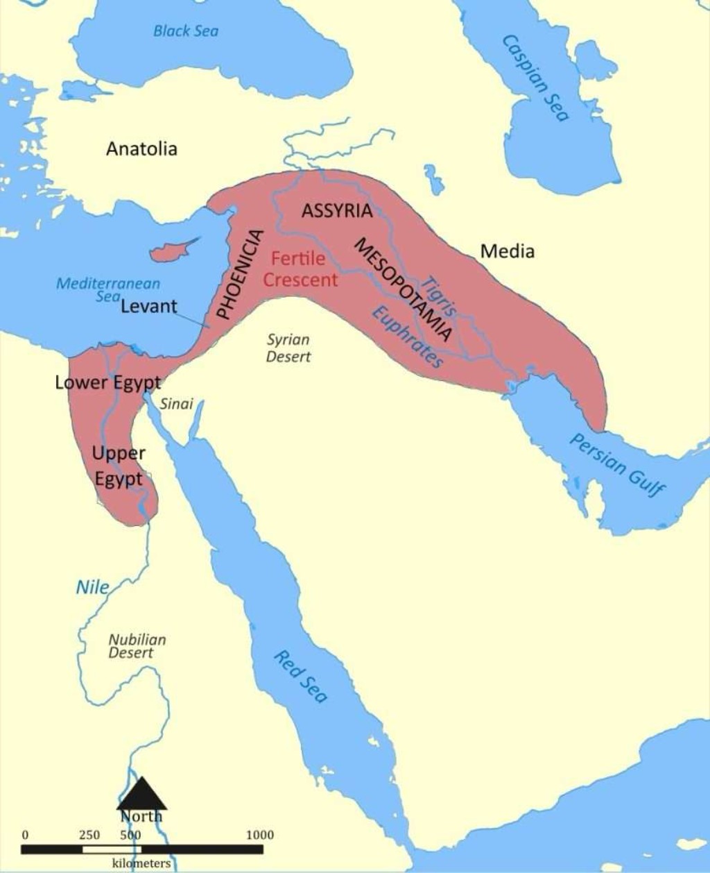 Mapa del Creciente F&eacute;rtil