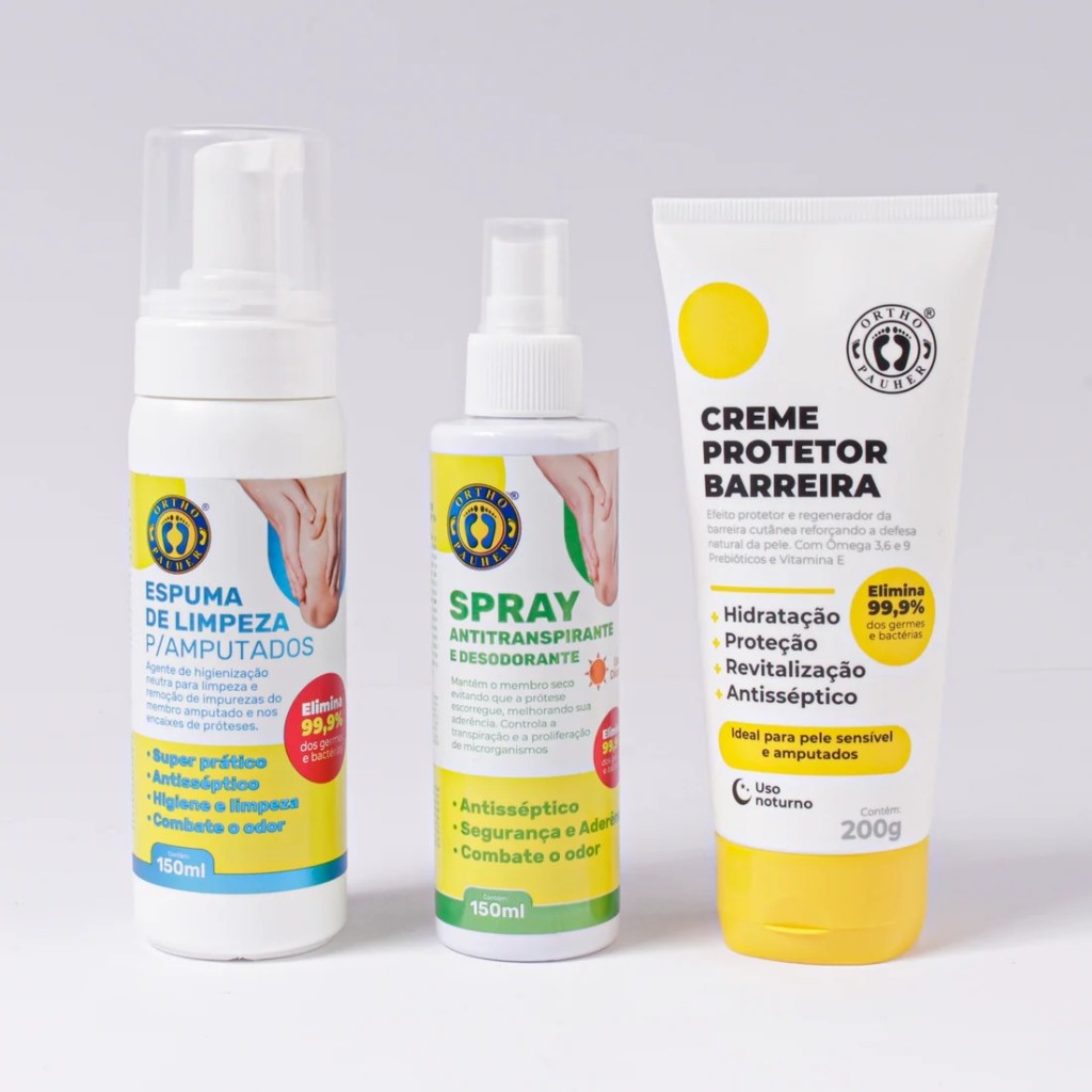 Kit completo de higiene para amputados 3em 1 Orthopauher