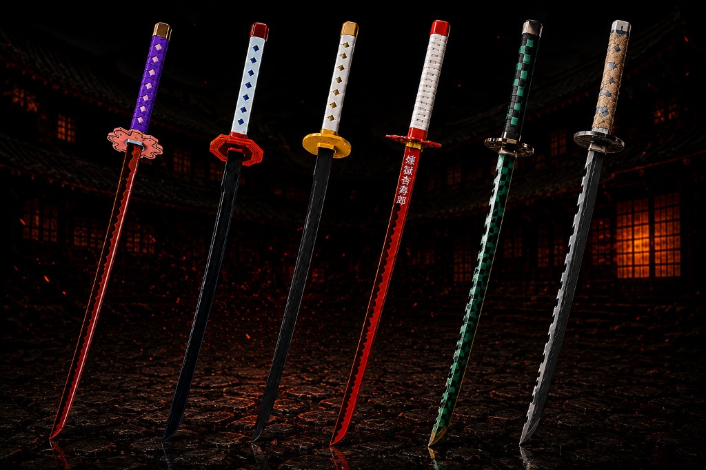 Katanas de Demon Slayer Tanjiro Rengoku e Inosuke