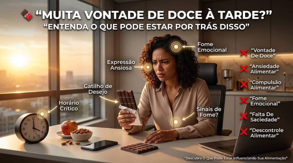 VOC&Ecirc; SENTE MUITA VONTADE DE DOCE &Agrave; TARDE? ENTENDA O QUE PODE ESTAR POR TR&Aacute;S DISSO