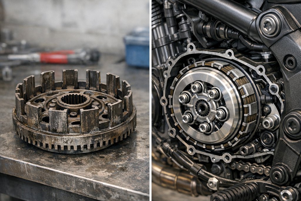 Ilustração: Campana da Yamaha MT-03 2019 usada: como identificar a peça e o que confirmar antes de comprar
