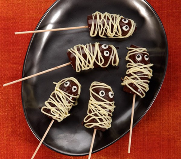 receitas fáceis de halloween: mumias de banana
