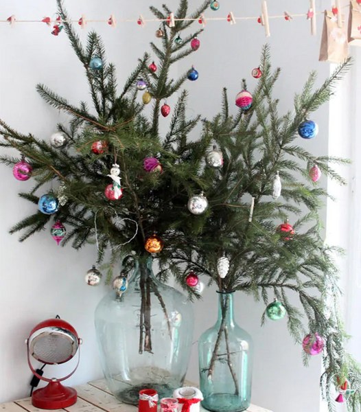 Arvore de Natal com arbustos
