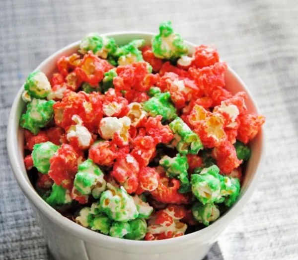 receitas fáceis: pipoca doce de natal