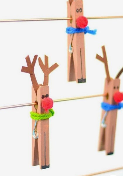 Decorações fáceis de natal - prendedores de roupa