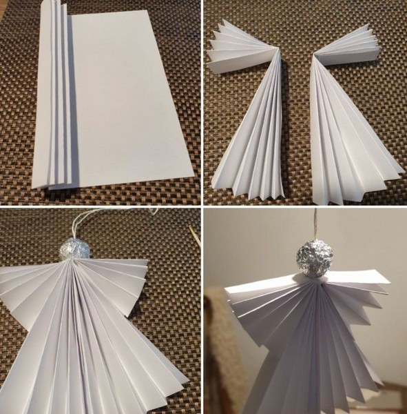 Decoração: anjinhos de papel sulfite