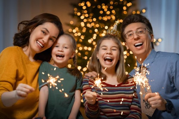 Final de ano com a familia feliz