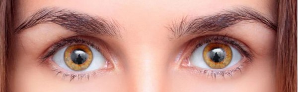 cor de olhos ambar