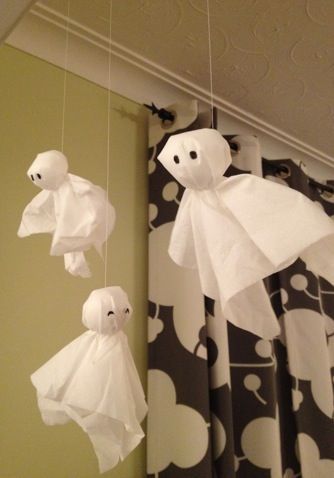 decoração simples de halloween - fantasma