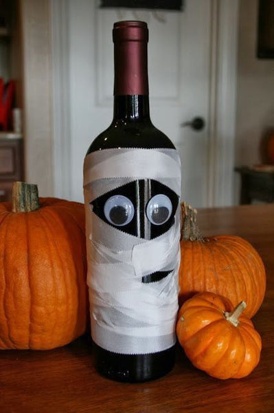 Decoração simples de Halloween com vidro