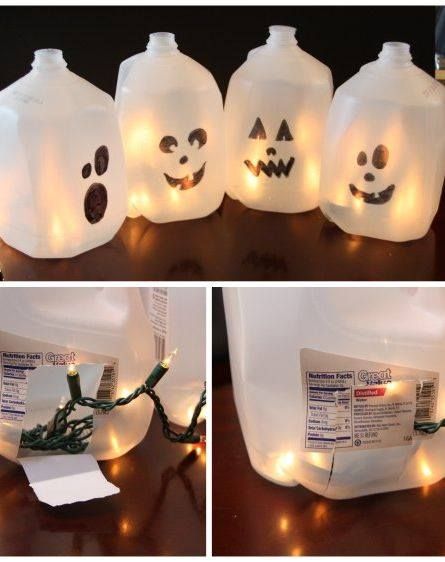 Decoração simples de Halloween com objetos