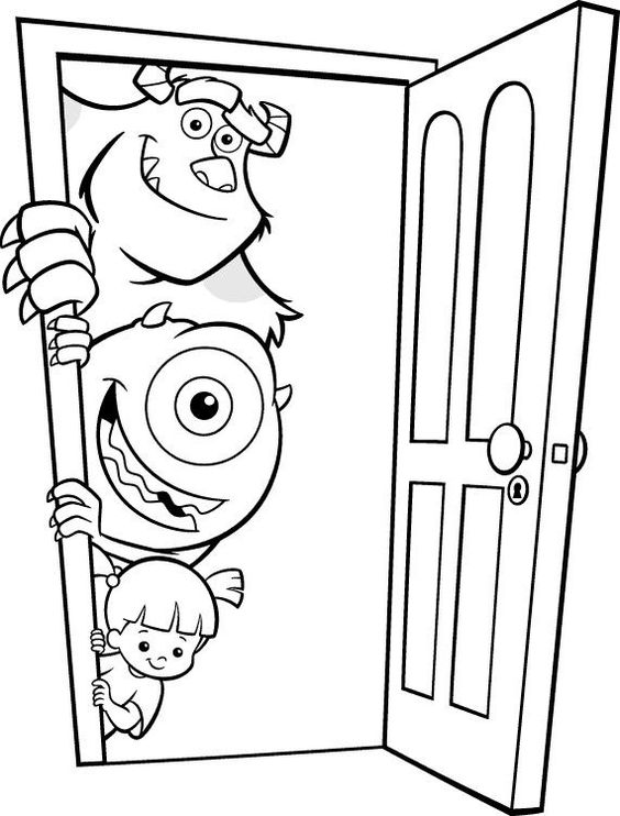 desenhos para imprimir e pintar - Monstros SA