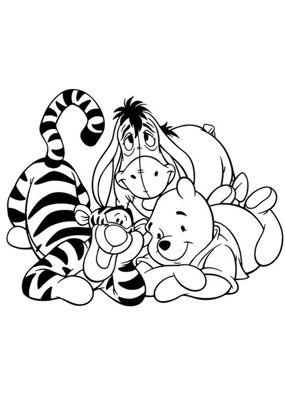 desenhos para imprimir e pintar - ursinho pooh