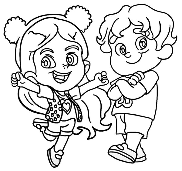 Desenhos para colorir da Maria Clara e JP