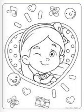 Desenhos para colorir da Maria Clara e JP: Encantadora Maria Clara