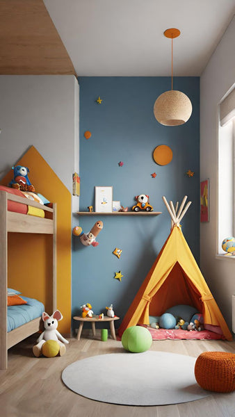 Ideias simples de decoração para quarto de menino e menina: Tenda espacial