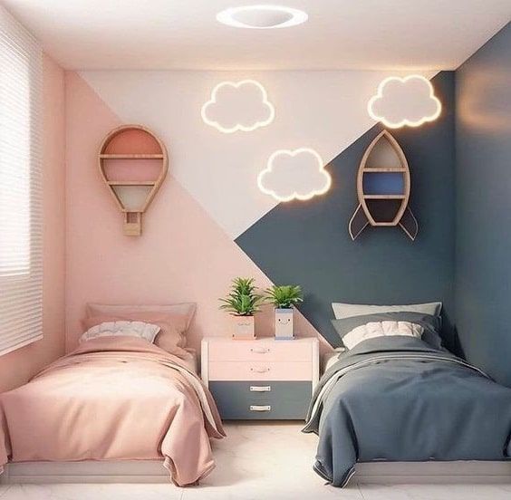 Ideias simples de decoração para quarto de menino e menina: Balão e foguete