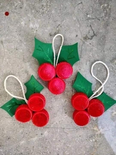 artesanato de Natal para fazer com as crianças: Flor de Natal com tampinhas de garrafa