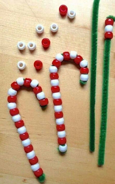 Artesanato de Natal para fazer com as crianças: Guarda-chuvas com miçangas