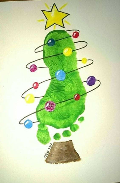 Árvore de Natal de tinta guache