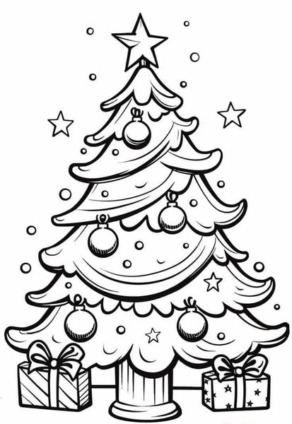 Desenhos de Natal para pintar: Árvore de Natal