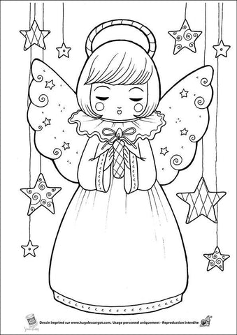 Desenhos de Natal para pintar: Anjinho