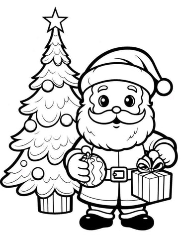Desenhos de Natal para pintar: Papai Noel