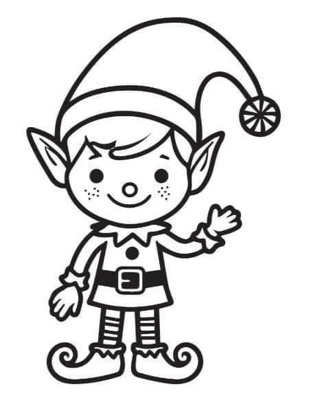 Desenhos de Natal para pintar: Gnomo
