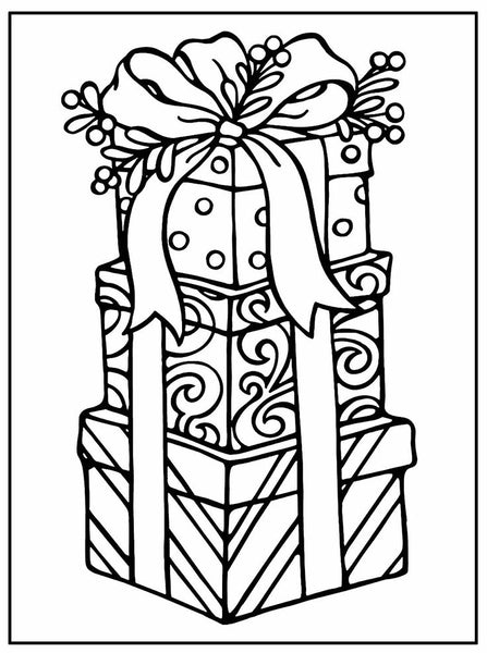 Desenhos de Natal para pintar: Presentes natalinos