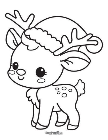 Desenhos de Natal para pintar: Rudolph, a rena