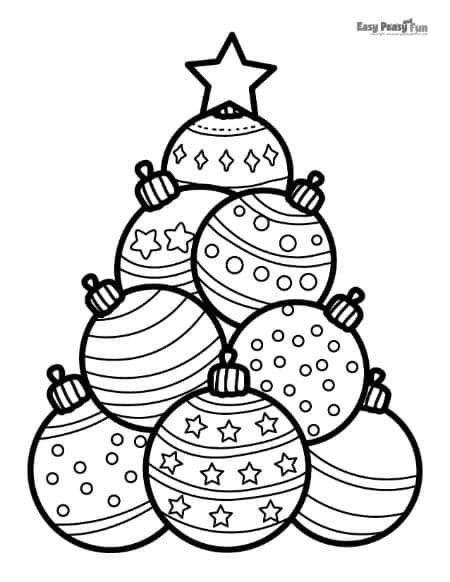 9. Desenhos de Natal para pintar: Enfeites natalinos