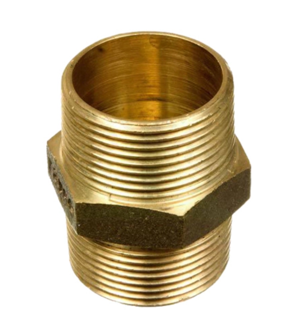 Niple latão bronze 1/2 polegada