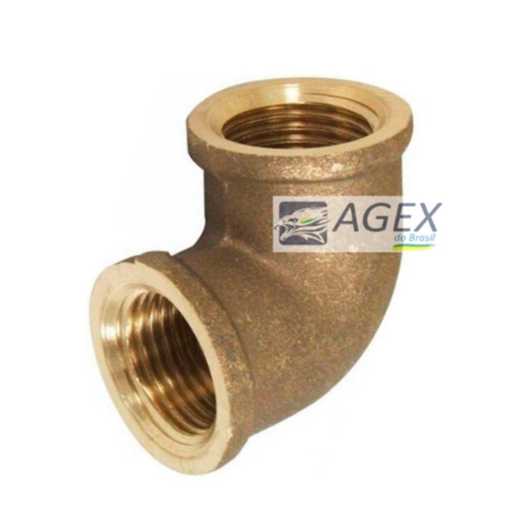 Cotovelo latão bronze 1/2 polegada