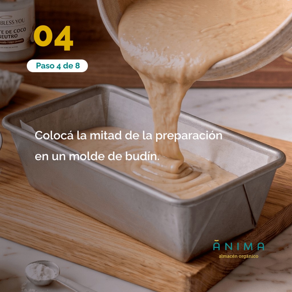 receta de budin o torta de arandanos saludable sin harina refinada con harina de almendras y harina de coco - anima organico