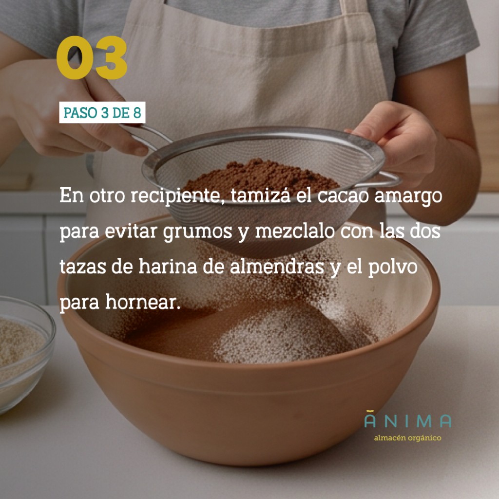 receta saludable de budin de cacao sin harina refinada recetanimas almacen saludable organico