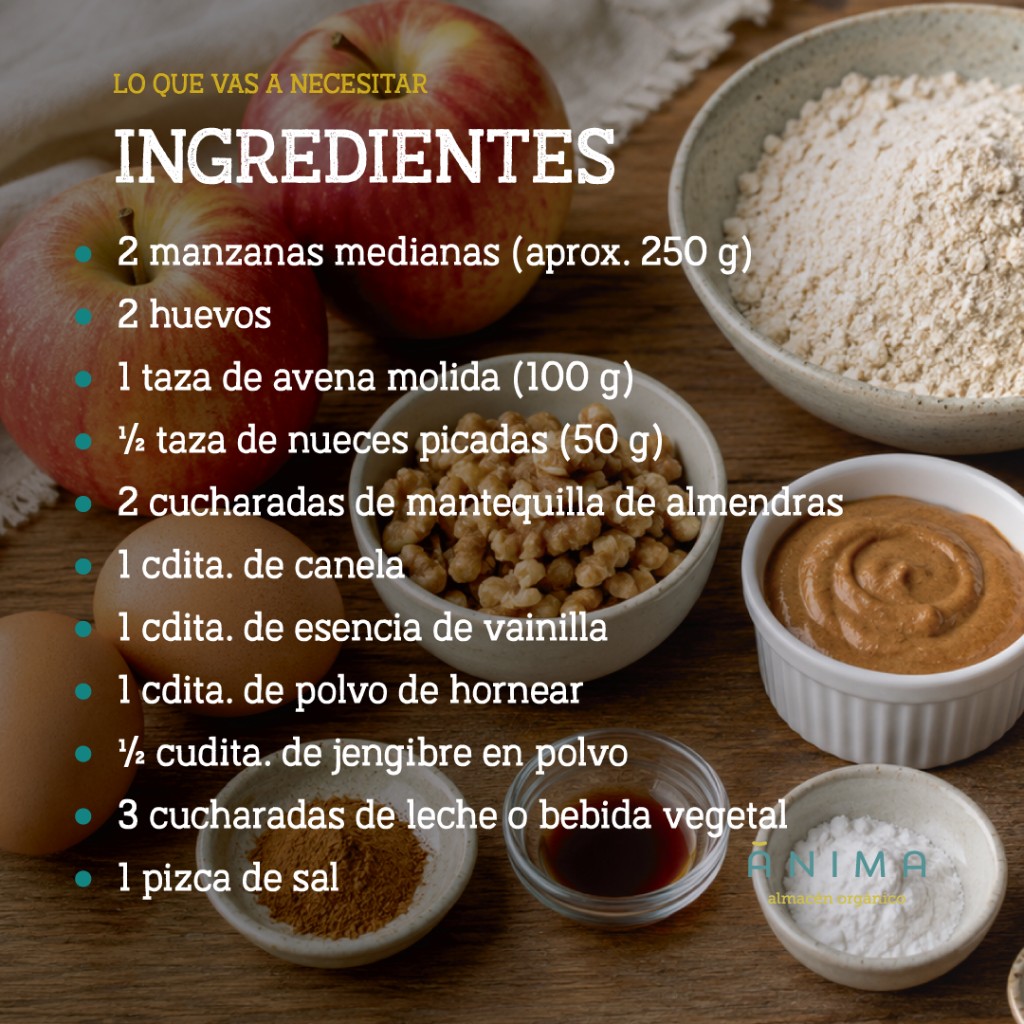 tarta de manzana saludable antiinflamatoria recetanimas anima almacen organico