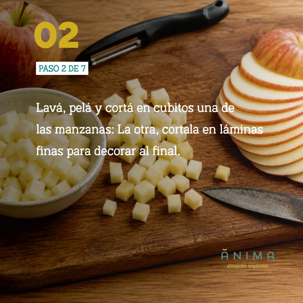tarta de manzana saludable antiinflamatoria recetanimas anima almacen organico