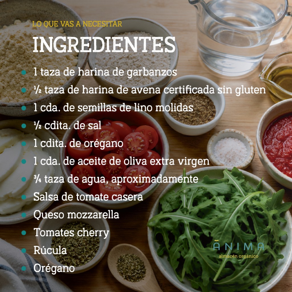 pizza sin gluten receta antiinflamatoria recetanimas anima almacen organico