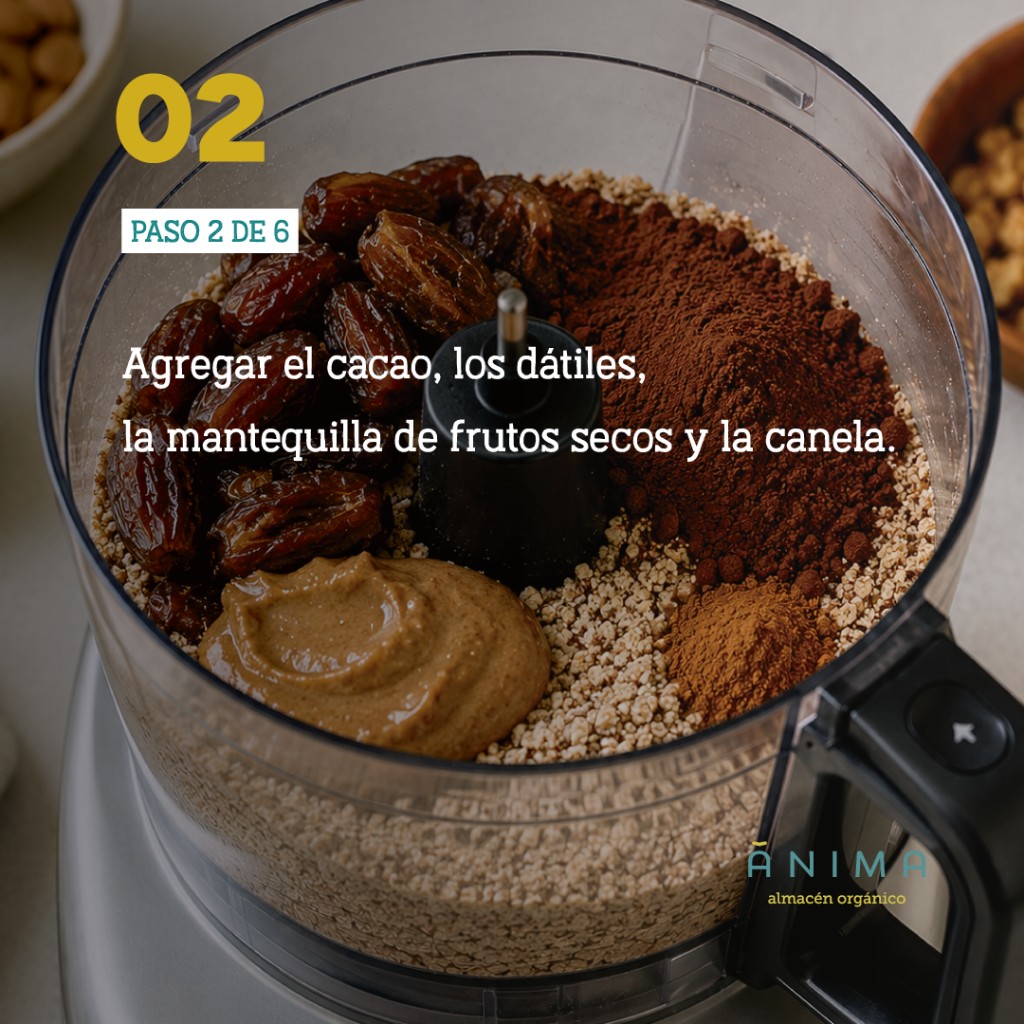 snack saludable receta bolitas de cacao y almendras recetanimas anima almacen saludable