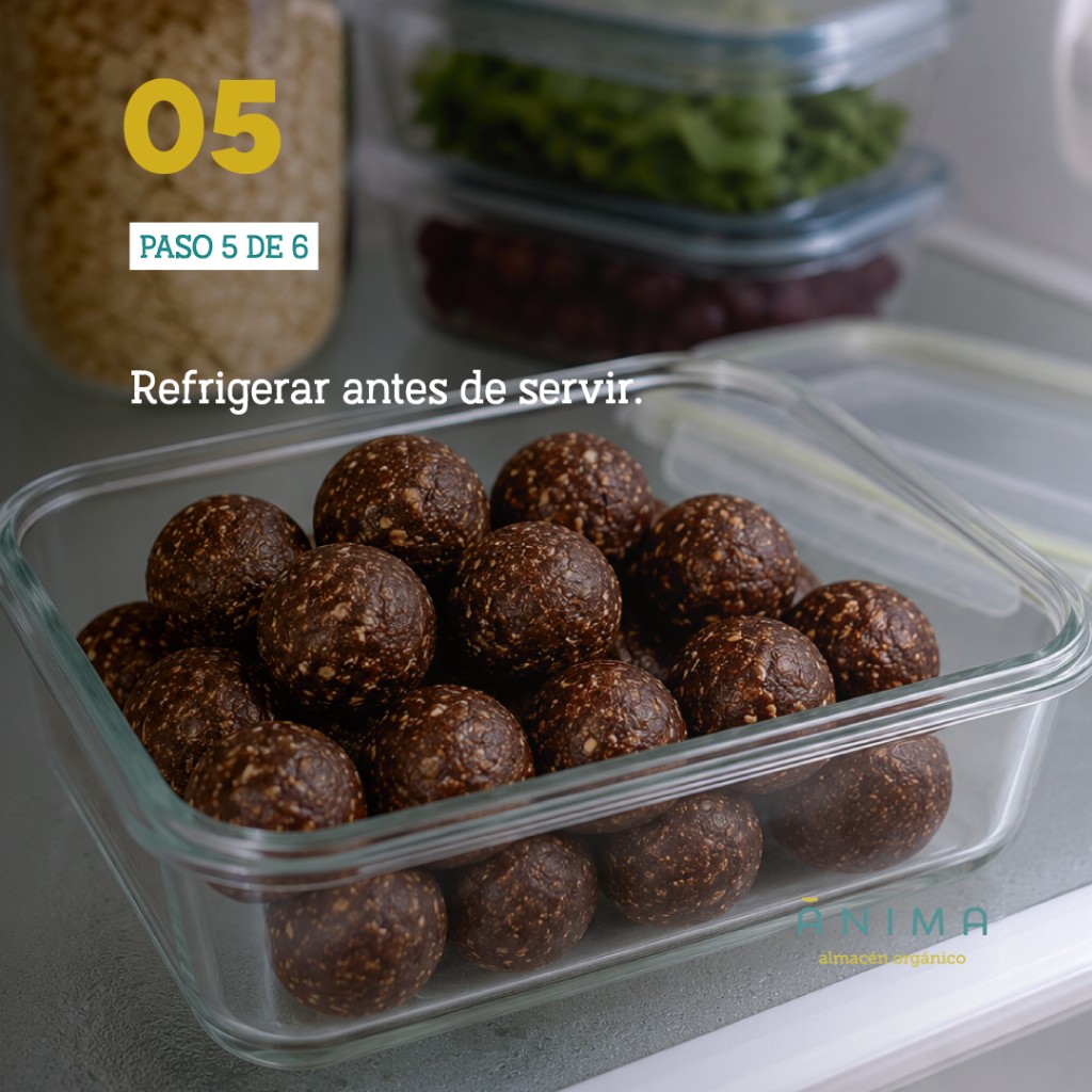 snack saludable receta bolitas de cacao y almendras recetanimas anima almacen saludable