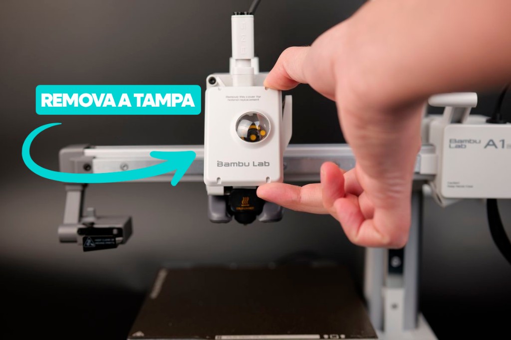 Retirando a tampa frontal da Toolhead