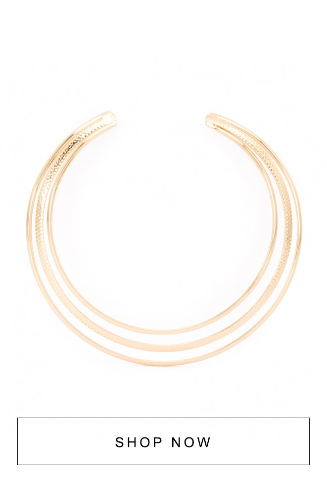 Colar dourado redondo
